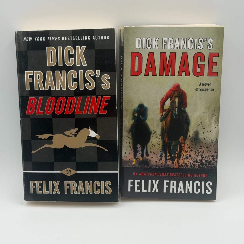 Lot of 2 Felix Francis Paperback Books - Bloodline & Damage